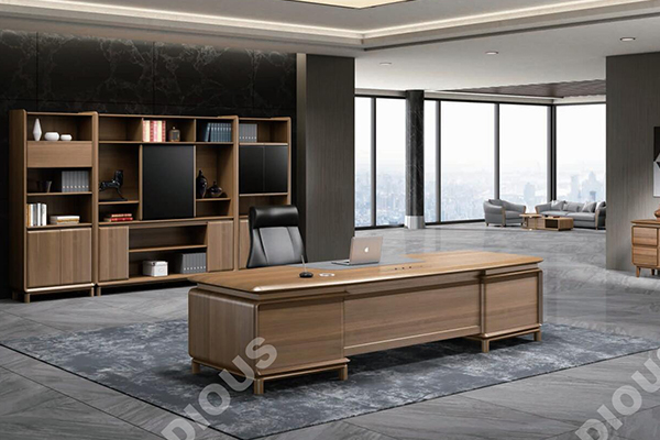 新品-裏尼係列-輕奢板木老板桌-91视频官网下载家具